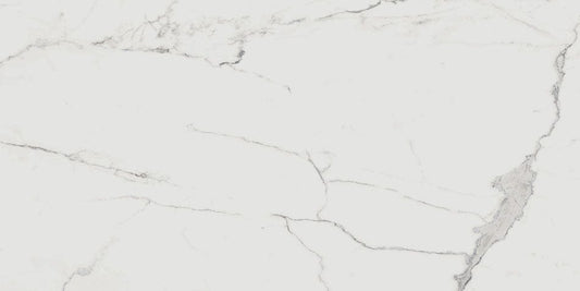 Renaissance 	Calacatta White 24x48 Polished Porcelain Tile Euro Glass