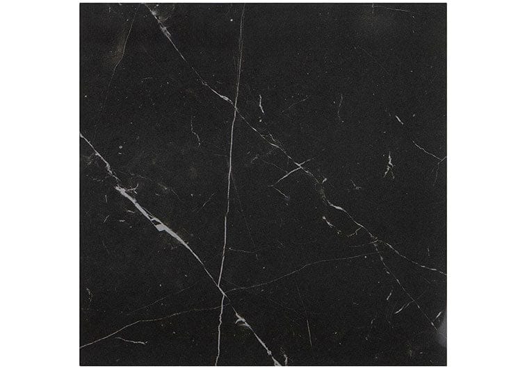 Renaissance 	Nero Marquina 12x12 Polished Porcelain Tile Euro Glass