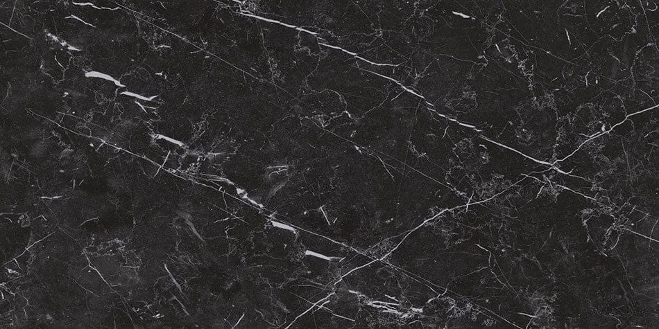 Renaissance 	Nero Marquina Black 12x24  Matte Porcelain Tile Euro Glass