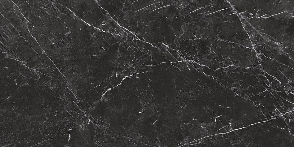 Renaissance Nero Marquina Black 24x48 Polished Porcelain Tile Euro Glass