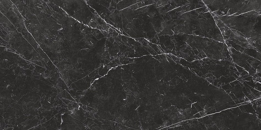 Renaissance Nero Marquina Black 24x48 Polished Porcelain Tile Euro Glass