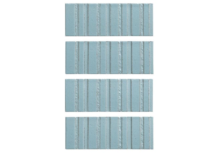 Sarmento Celdor 3x8 Linear Deco Glossy Porcelain Tile Euro Glass