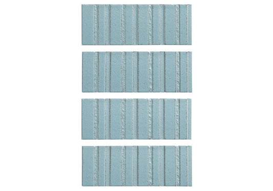 Sarmento Celdor 3x8 Linear Deco Glossy Porcelain Tile Euro Glass