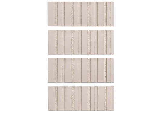 Sarmento Perpetual 3x8 Linear Deco Glossy Porcelain Tile Euro Glass