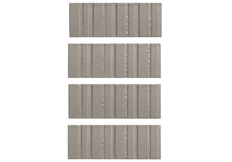 Sarmento Triolle 3x8 Linear Deco Glossy Porcelain Tile Euro Glass