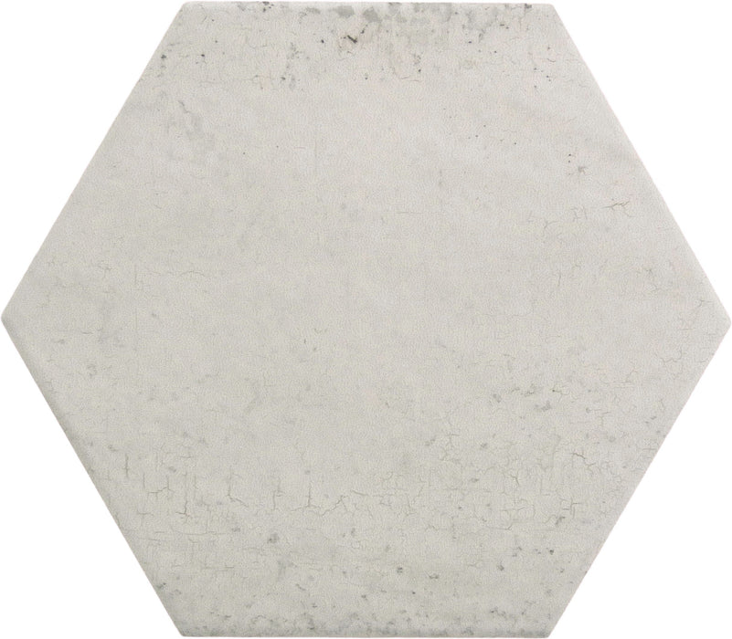 Seattle Hexagon White 9x10 Matte Porcelain Tile Euro Glass