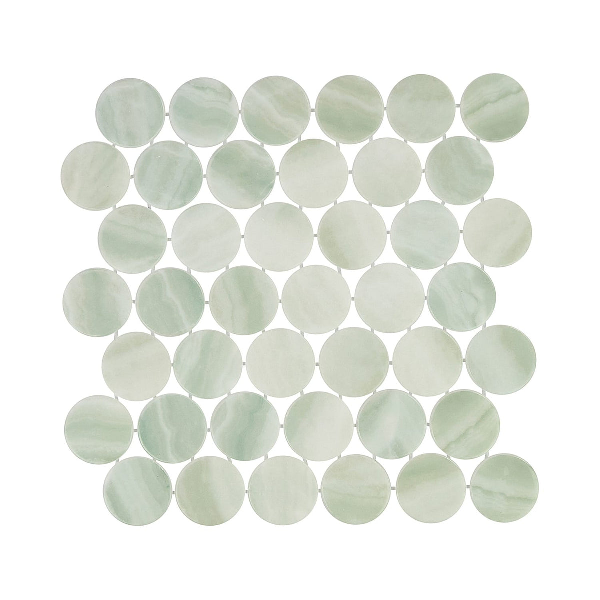 Kotilo Jingle 2-Inch Round Recycled Glass Mosaic Tile Euro Glass