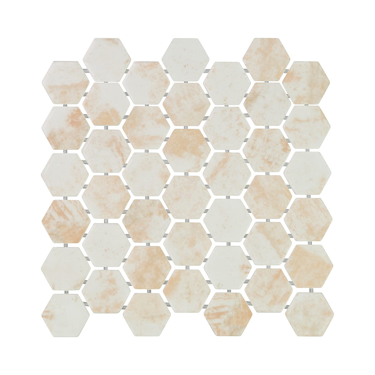 Verismo Forno 2-Inch Hexagon Recycled Glass Mosaic Tile Euro Glass