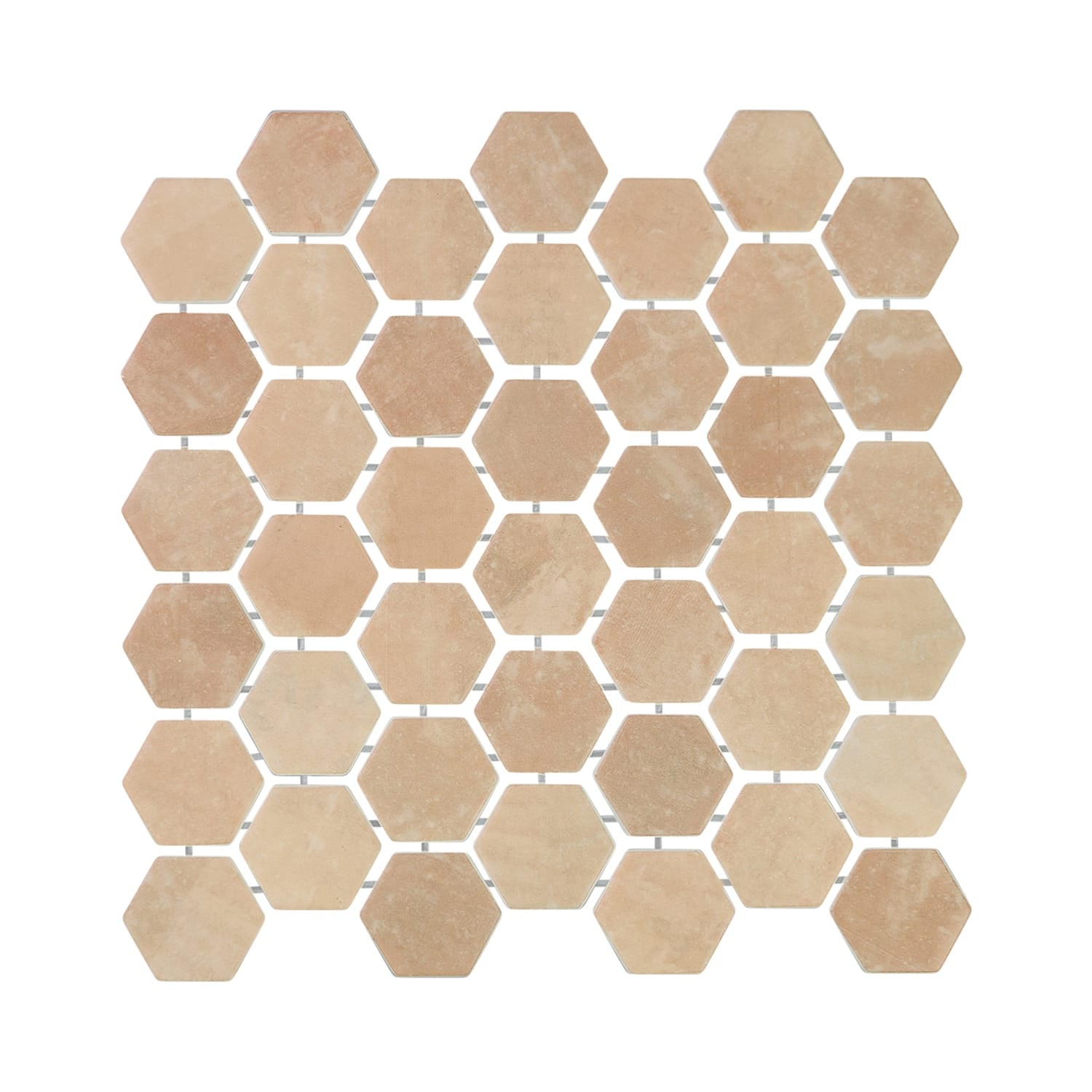 Verismo Terre 2-Inch Hexagon Recycled Glass Mosaic Tile Euro Glass