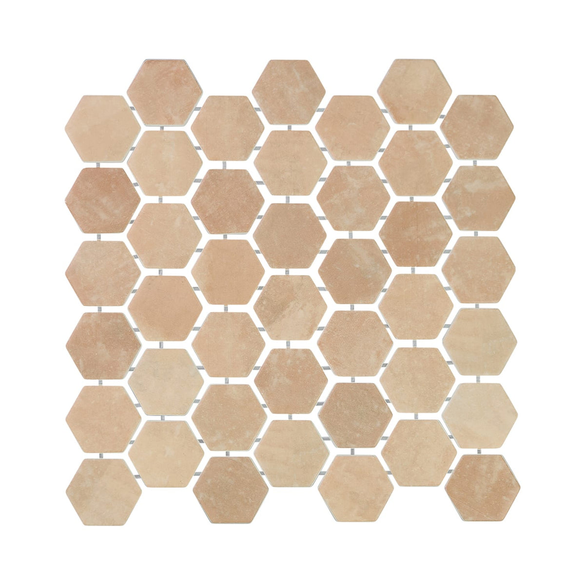 Verismo Terre 2-Inch Hexagon Recycled Glass Mosaic Tile Euro Glass