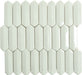 Vella Trance White 1x4 Hexagon Glossy Glass Tile Euro Glass