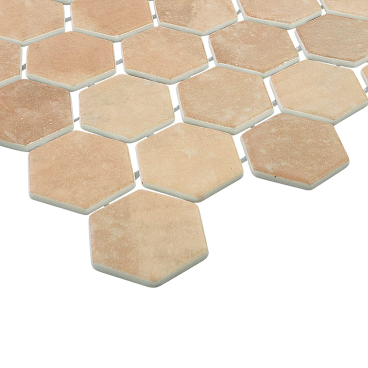 Verismo Terre 2-Inch Hexagon Recycled Glass Mosaic Tile Euro Glass