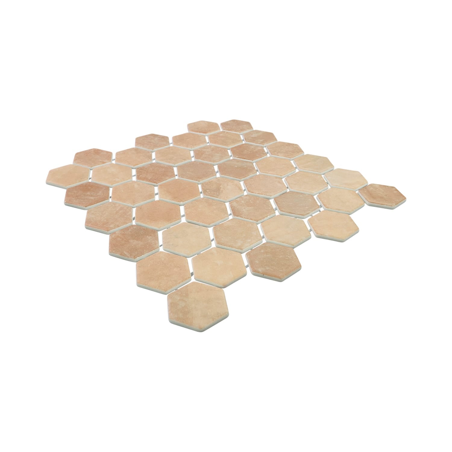 Verismo Terre 2-Inch Hexagon Recycled Glass Mosaic Tile Euro Glass