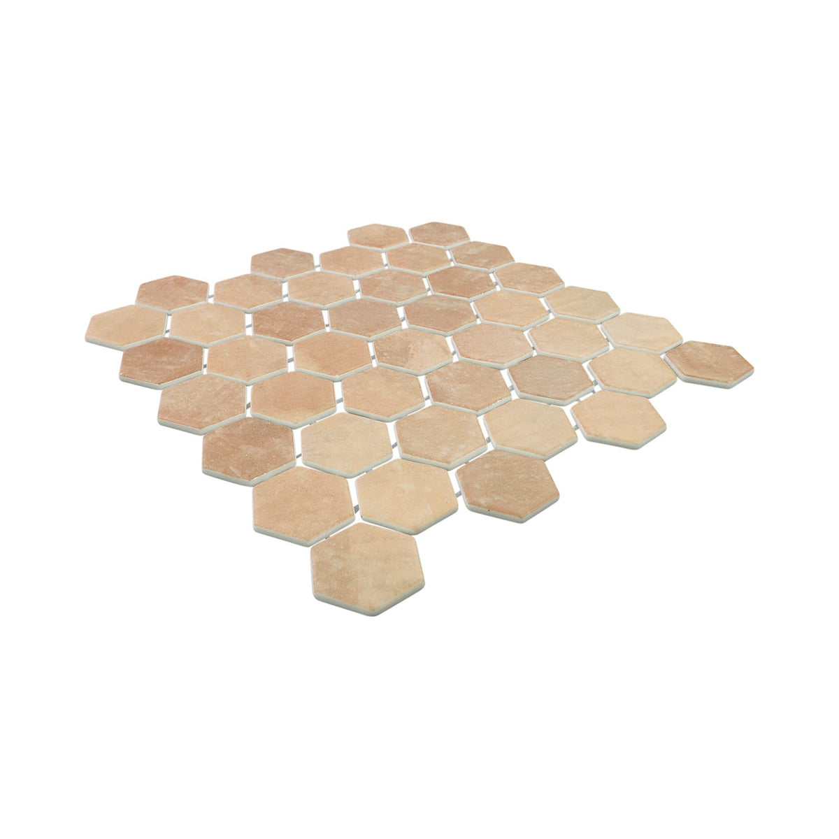 Verismo Terre 2-Inch Hexagon Recycled Glass Mosaic Tile Euro Glass