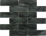 Victorian Icon Gothic Reviva Black 2x6 Glossy Glass Tile Euro Glass