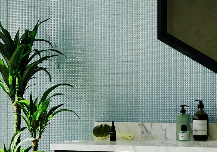 Wafer Benne 3x12 Glossy Ceramic Tile Euro Glass