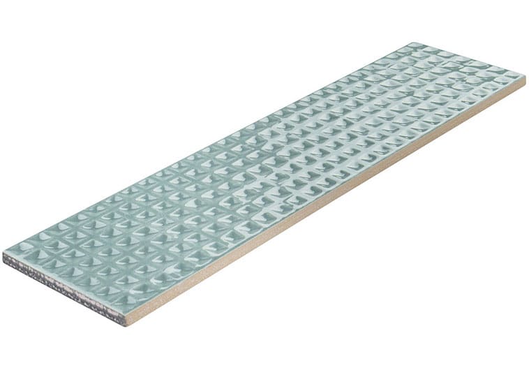Wafer Benne 3x12 Glossy Ceramic Tile Euro Glass