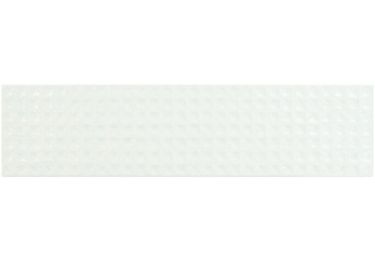 Wafer Buttercream White 3x12 Glossy Ceramic Tile Euro Glass