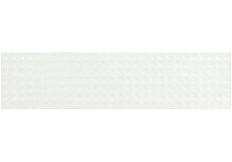 Wafer Buttercream White 3x12 Glossy Ceramic Tile Euro Glass