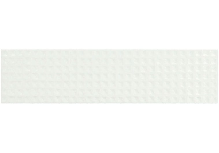 Wafer Buttercream White 3x12 Glossy Ceramic Tile Euro Glass