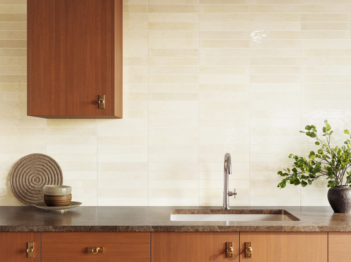 Xenia Halva 2 x 12 Glossy Ceramic Tile Euro Glass