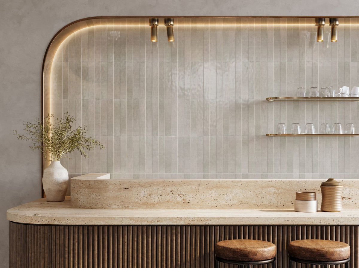 Xenia Korvino 2 x 12 Glossy Ceramic Tile Euro Glass