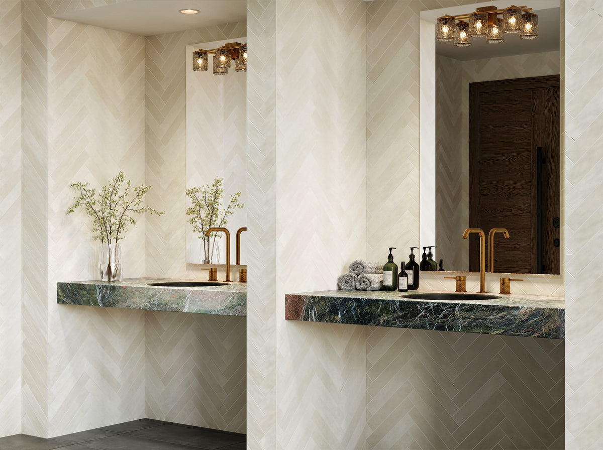 Xenia Nebbia 2 x 12 Matte Ceramic Tile Euro Glass