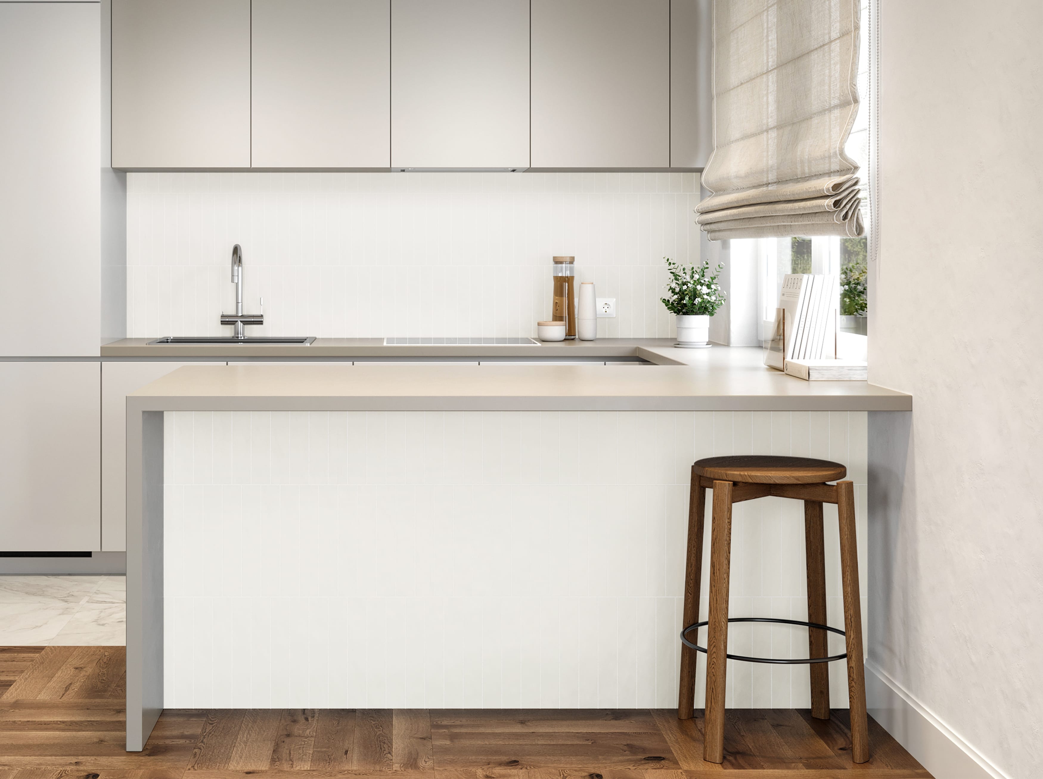 Xenia Neige 2 x 12 Matte Ceramic Tile Euro Glass