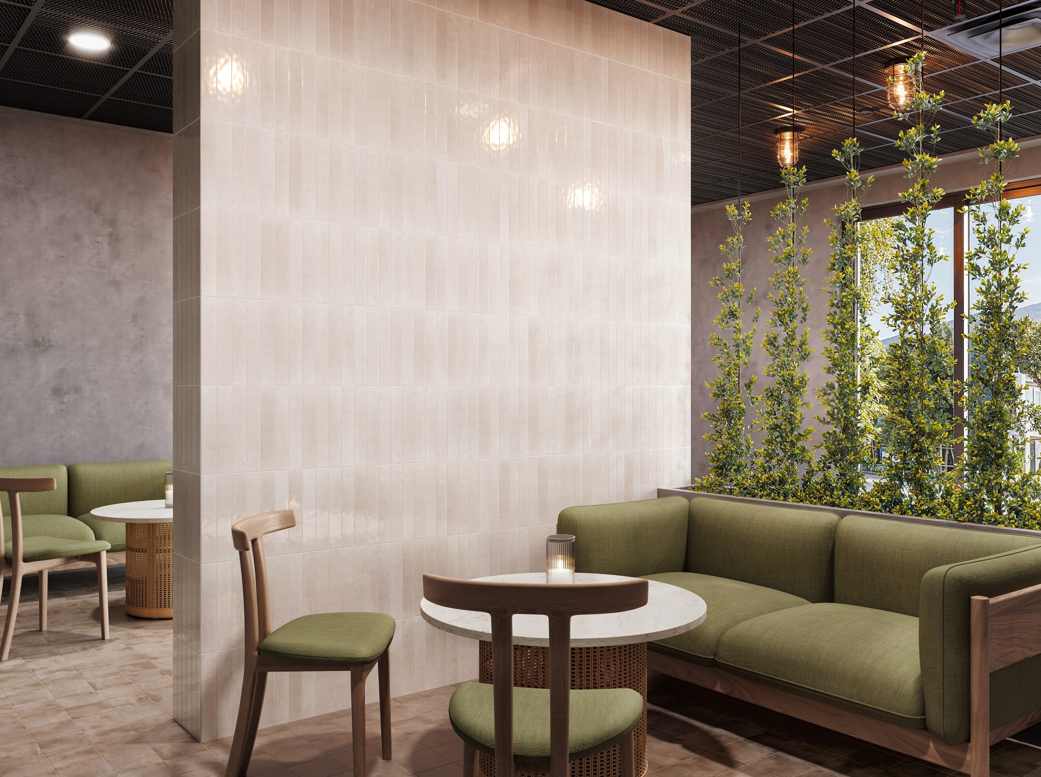 Xenia Sakura 2 x 12 Matte Ceramic Tile Euro Glass