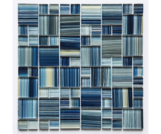 Crystal Aba Blue Multi Size Glass Tile Fusion