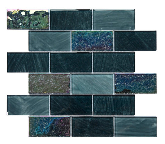 Crystal Amazon Gray 2x4 Glass Tile Fusion