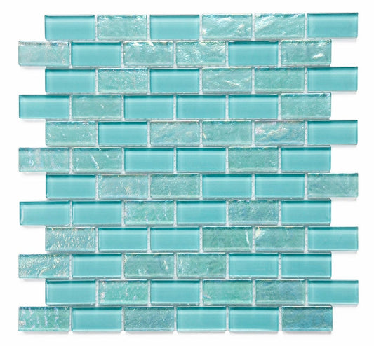 Crystal Osaka Maldive Geen 1x2 Glass Tile Fusion