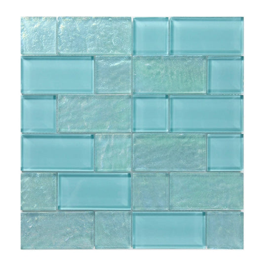 Crystal Osaka Maldive Geen Multi Size Glass Tile Fusion