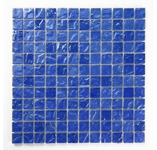 Crystal Soho Deep Blue 1x1 Glass Tile Fusion