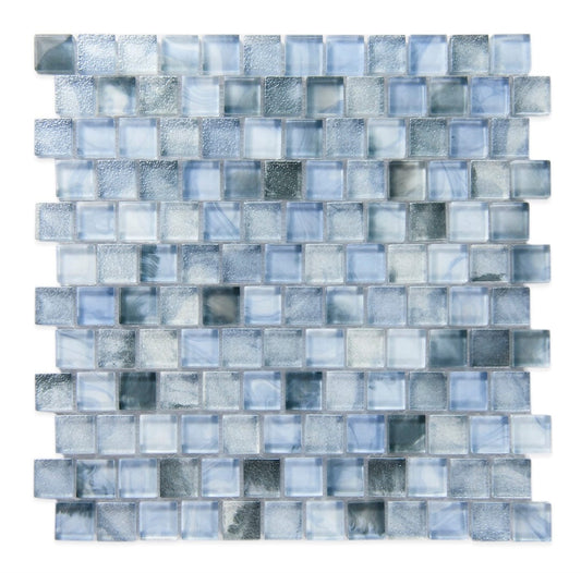 Crystal Stromboli Sky Blue 1x1 Brick Glass Tile Fusion