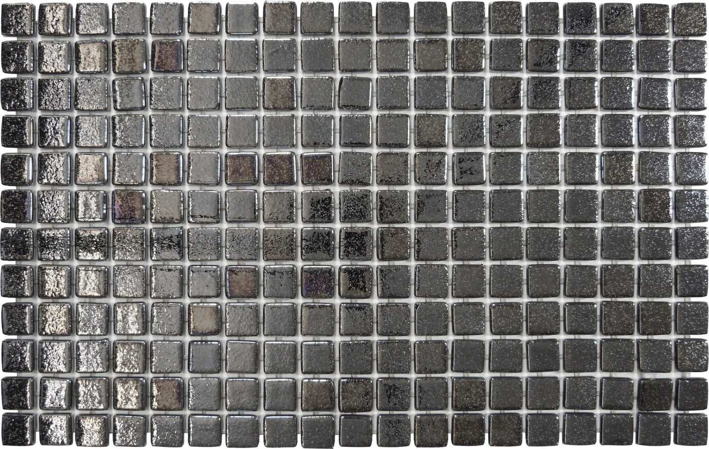 Zombie Black Anti Slip Glossy and Iridescent Glass Tile Fusion