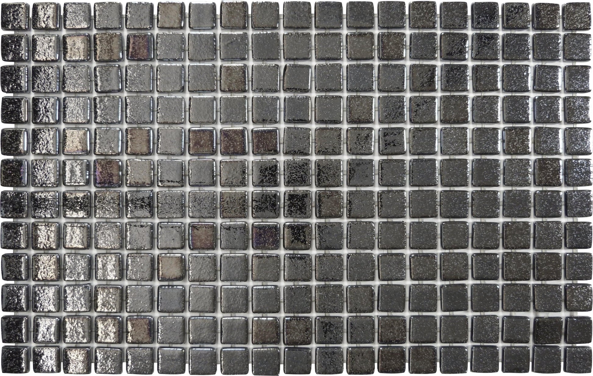 Zombie Black Anti Slip Glossy and Iridescent Glass Tile Fusion