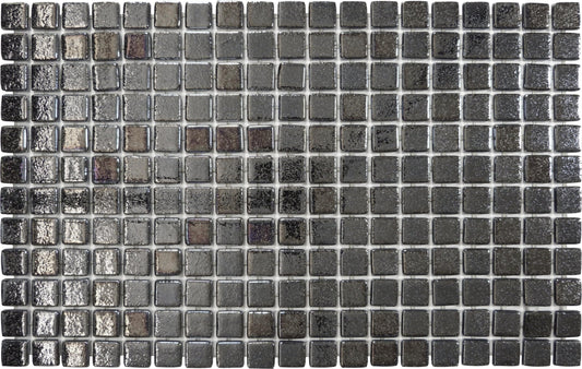 Zombie Black Anti Slip Glossy and Iridescent Glass Tile Fusion