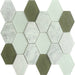 Anthracite Geo Hexagon Glass and Stone Tile Horizon Tile
