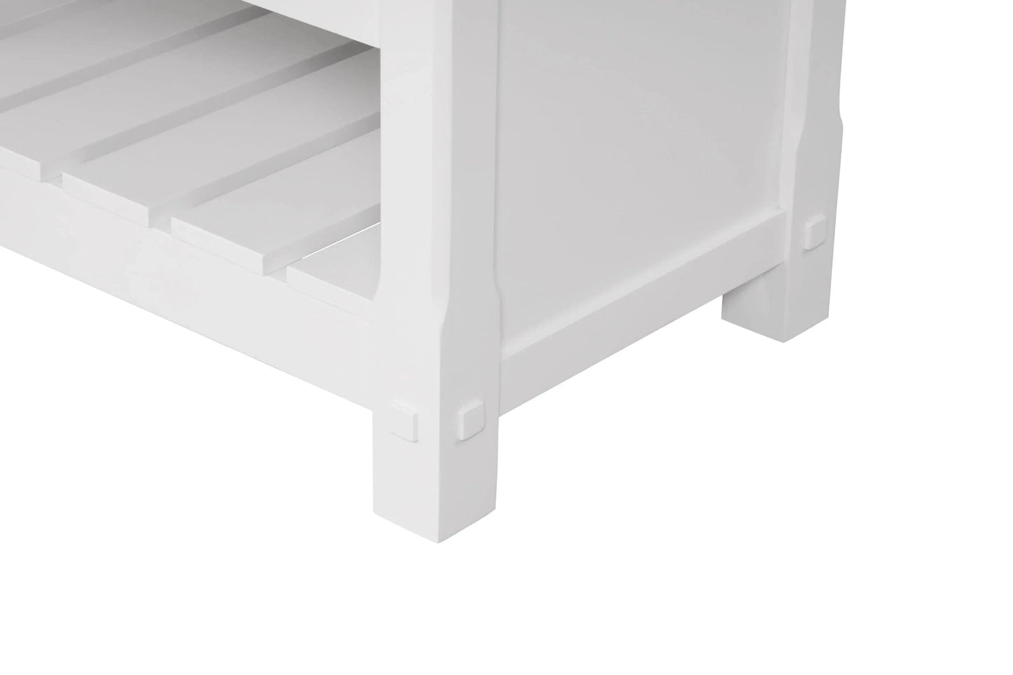 Farmington 36" White Open Shelf Vanity Set with Carrara Marble Top Horizon Tile