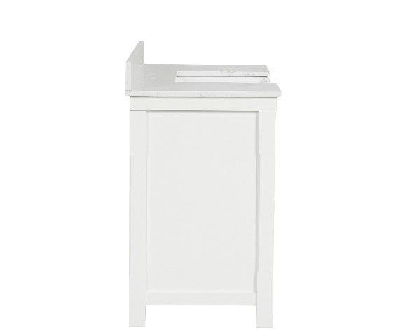 Farmington 48" White Single Sink Vanity with Engineered Stone Vanity Top Horizon Tile