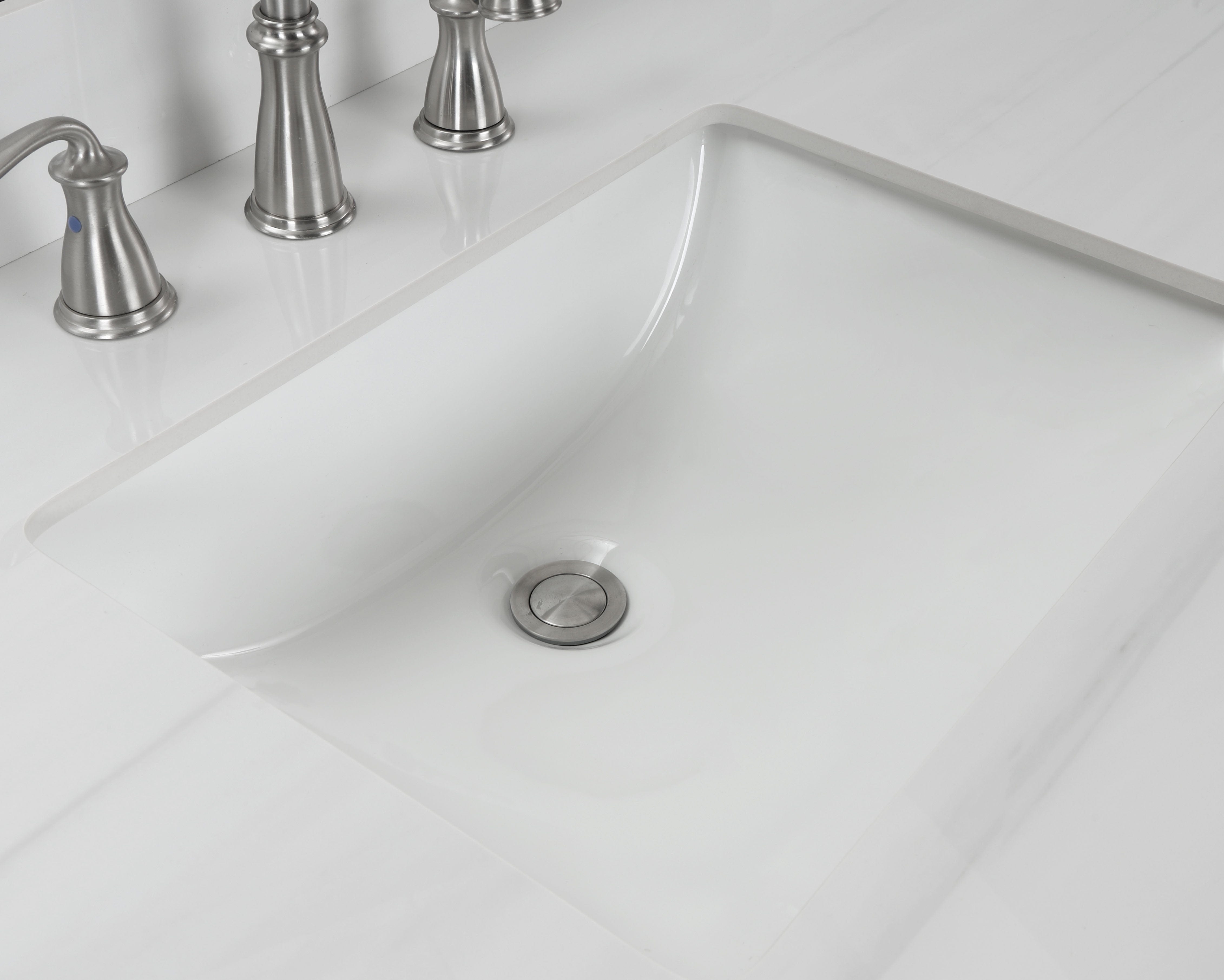 Hollister 30" Light Gray Vanity Combo with Sintered Stone Top Horizon Tile