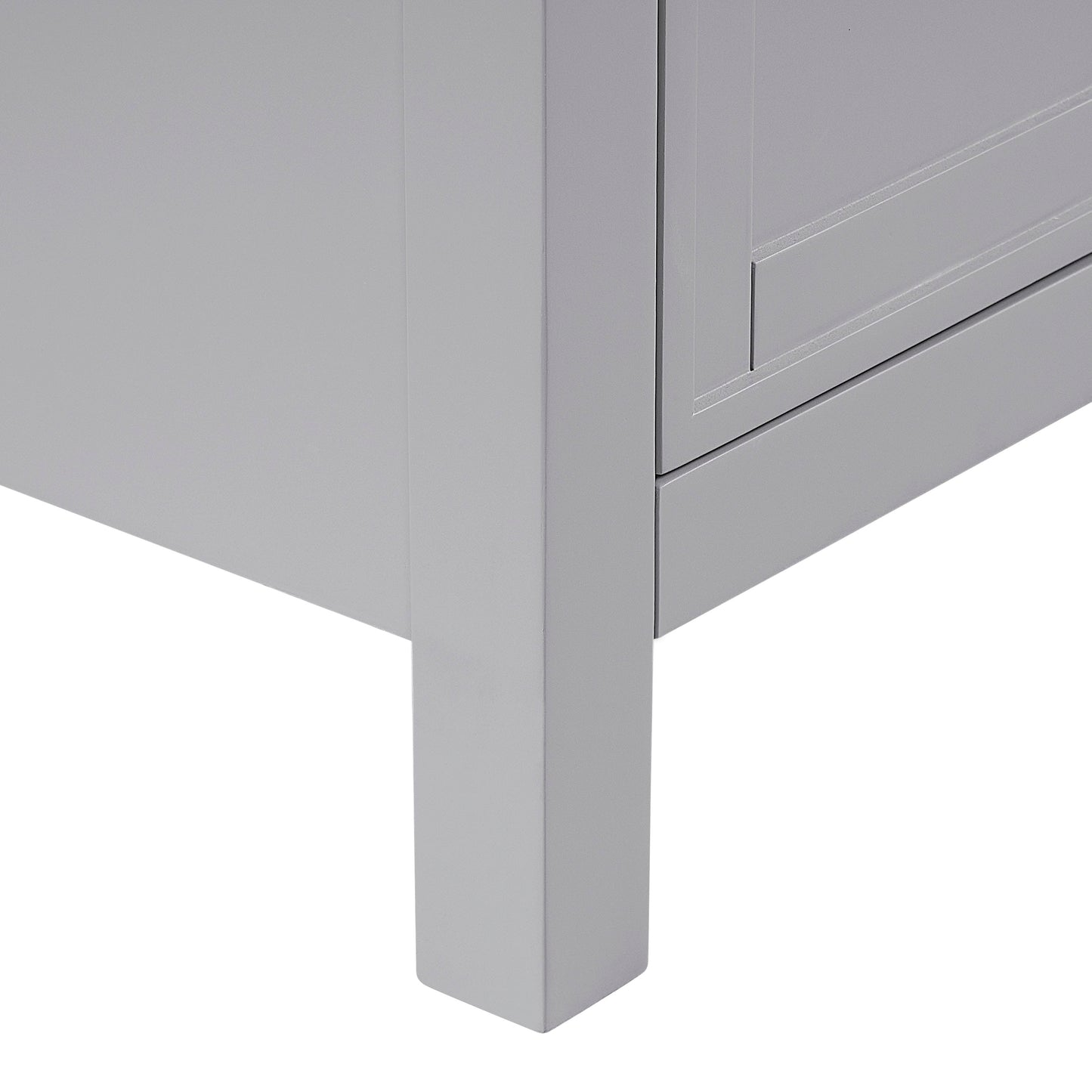 Hollister 60" Light Gray Vanity Combo with Sintered Stone Top Horizon Tile