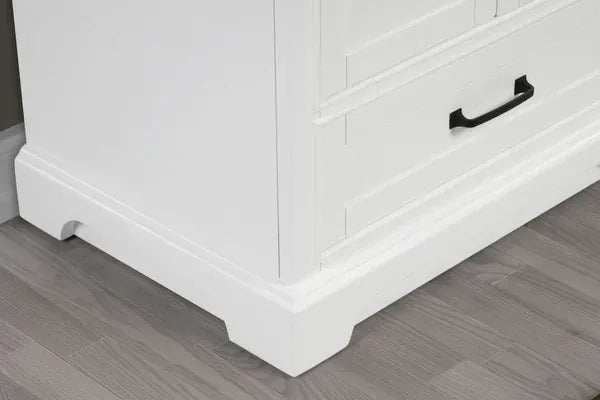 OasisTile VeraLuxe 30" White Vanity Set with Authentic Italian Carrara Marble Top Horizon Tile