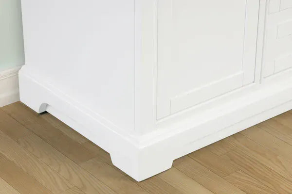 OasisTile VeraLuxe 48" White Vanity Set with Authentic Italian Carrara Marble Top Horizon Tile