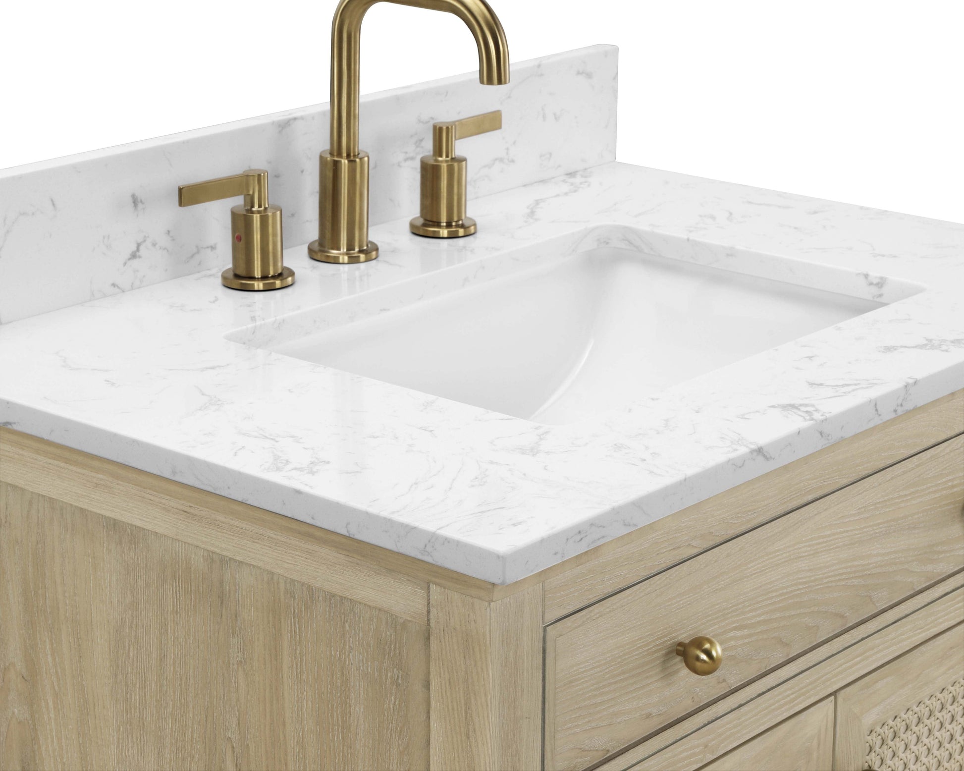 Ronnie 36" Vanity Set with Carrara White Quartz Top Horizon Tile
