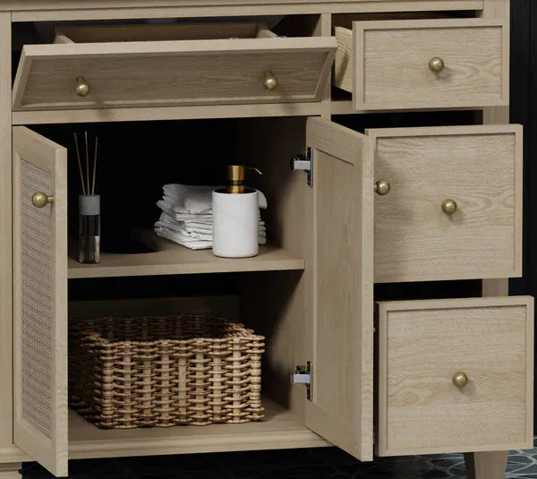 OasisTile Havenza 36" Vanity Set with Carrara White Quartz Top Horizon Tile