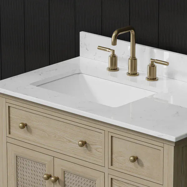 OasisTile Havenza 36" Vanity Set with Carrara White Quartz Top Horizon Tile