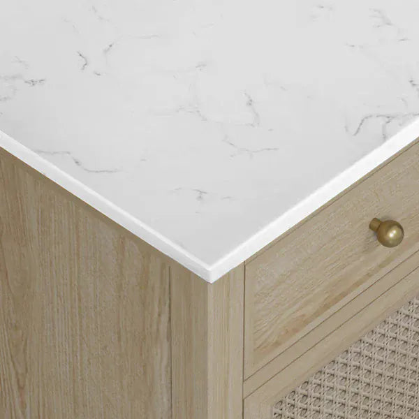 OasisTile Havenza 48" Vanity Set with Carrara White Quartz Top Horizon Tile