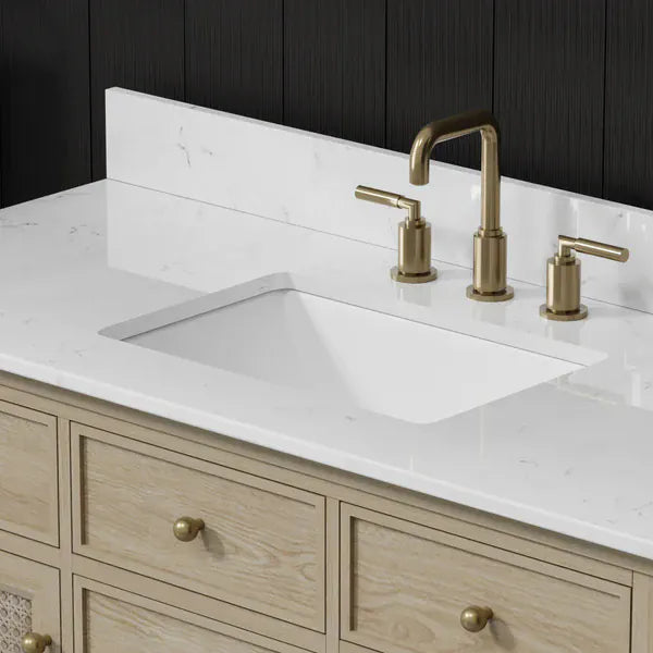 OasisTile Havenza 48" Vanity Set with Carrara White Quartz Top Horizon Tile